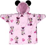 Disney Frozen and Minnie Mouse WAY BIG HOODIE for Girls, Girls Oversized Pullover Hooded Sweatshirt, Pink, One size