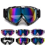 APEBAZY Motorcycle Goggles Motocross Dirt Bike Glasses ATV Off Road Racing Mx Riding Goggle Windproof Anti Fog UV Ski Goggles