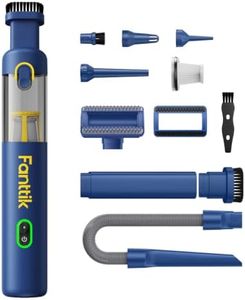 Fanttik Car Vacuum, 4-in-1 Portable Mini Cordless Vacuum with 19000pa Suction Power, Type-C Charge, 2 Suction Modes, Handheld for Office Desk, Keyboards, V8 Apex (Blue)