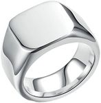 Epinki 8MM Rings Promise Men, Silve