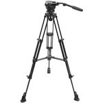 E-Image EK650 5.6ft Professional Compact Tripod Stand with Fluid Head EH650 | for DLSR, Mini DV and HDV Cameras | Manfrotto Compatible Plate | Payload 5kg | Bowl Size 75mm