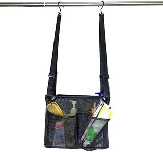 Sainal Mesh Shower Caddy with Adjustable Long Straps and 360 Degrees Rotating Hooks Hanging Organizer Toiletries Storage Bag Bathroom Accessory