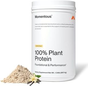 Momentous Vegan Protein Powder - 20 g Plant-Based Protein - NSF Certified for Sport - Gluten-Free - Non-GMO - 22 Servings for Essential Everyday Use - Vanilla