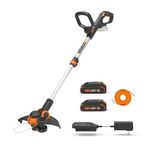 Worx WG163 GT 3.0 20V Cordless Grass Trimmer/Edger with Command Feed, 12-Inch, Black and Orange