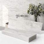 VAOVI Peel and Stick Backsplash Kitchen Tiles,Bathroom Wall Stickers Marble Tile Backsplash Individual Subway Tiles 3.9"x11.8"-16Tiles Gray