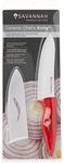 SAVANNAH SAV-0403 Ceramic Chefs Knf & Sheath, 16cm, Red/White