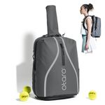 Otaro Tennis Backpack with Shoe Compartment Premium (Classic 32L; PRO 42L) Innovative Room Division & Design | Tennis Bag for Hobby and Professional Tennis Players Women Men (Classic 32L, Grey)