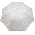 Aikelai Vintage Lace Umbrella for Women/Girls, Flower Floral UV Umbrellas for Sun Protection,Folding Compact Umbrella,Portable Umbrella for Travel (Pink Gold)