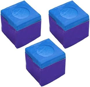 Navani Billiard Snooker Pool Cue Stick Chalk, Non Stick, Strong Adhesion, Blue Color - 3 Pcs