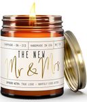 Wedding Gifts for Couple 2024, Mr and Mrs Gifts - 'The New Mr & Mrs' Candle, w/Champagne on Ice I Newlywed Wedding Gifts for Couple I Bridal Shower Gift for Bride to Be I 50Hr Burn, USA Made