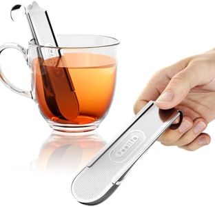 Feelife Tea Infuser for Loose Leaf Tea, 2-in-1 Tea Scoop Infuser Fine Mesh Tea Strainers for Loose Tea Single Cup, 304 Stainless Steel Loose Leaf Tea Steeper
