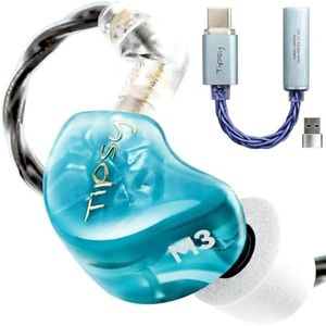 Tipsy M3 IEM + USB‑C Dual‑DAC Adapter Bundle — Plug‑and‑Play Hi‑Fi, 1DD+2BA Clarity + Powerful Bass