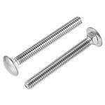 uxcell 1/4-20x2-1/4 Carriage Bolt Round Head Square Neck 304 Stainless Steel 25pcs