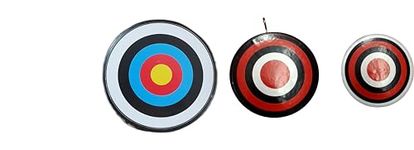 Target Spinners Slingshot Wooden [ Handmade Hard Wood Bulls-Eye Target ] Set of 3 Pcs/Sizes