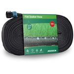 JOOSEN Soaker Hose 75ft 1/2" Flat Double Layer Consistent Drip Hose Saving 80% Water Leakproof Kink Free Vegetable Garden Hose