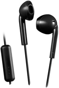 JVC HA-F17M-B-E. Auriculares Earbuds de Gran Comodidad y Encaje en el pabellón auditivo. Resistente al Sudor (IPX2) Control Remoto con 1 botón. Cable de 1,2m. Color Negro.