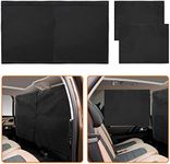 Coldairsoap 3 Car Divider Curtains Sun Shade-Privacy Curtains - 1 Rear Seat & 2 Side Windows Divider Curtain Baby Shades, Detachable Blackout Sun Shade Cover for Family Travel Camping Baby Sleeping