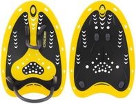 Cressi Aqua Energy Pro Swim Paddles Black/Yellow - Unisex Swimming Paddles, Develop Upper Body Strength During Water Activities, Black/Yellow, One Size