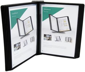 Tarifold DJOIS Wall Mount Reference System - Durable ABS Plastic & Metal - Letter-Size - 10 Double-Sided Display Pockets - 20 Sheet Capacity - Easy-Load - Made in Denmark - Black