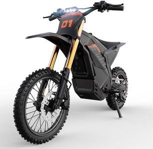 Electric Dirt Bike for Adults Teens, 6000W Peak Motor 60V 30Ah Battery 50MPH Electric Motorcycle, 60 Miles Long Range Off-Road E Dirt Bike, 14/17" Knobby Tires, Dual Suspension & Hydraulic Brakes