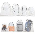 Star Quick Links Set of 4 Cotton Breathable Dust-Proof Drawstring Storage Pouch Bag (All Size - 1 Pc - 4 Bags)