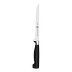 Henckel 31073-180 Twin Four Star 7" High Carbon Stainless-Steel Fillet Knife, Black