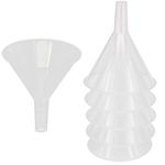 YXQ 12Pcs Plastic Filter Funnel 60mm Dia Clear Funnels with Spout for Science Lab Water Bottle Filling Liquid Transfer