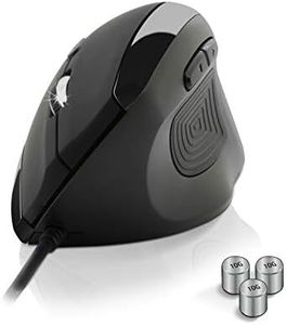 NEWWAY - Ratón con Cable óptico, Forma Vertical, Diseño ergonómico