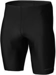 TSLA Men's Swim Jammers, Athletic Racing Swimming Shorts Trunks, UPF 50+ Sun Protection Endurance Triathlon Swimsuit MSJ06-BLK 32