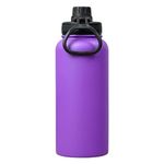 SAMNATE Insulated Stainless Steel coffee Flask - 1L(34oz) Large Capacity thermal flask for Hot and Cold Drinks - Leakproof Travel hot water Flask with Cup for Coffee, Tea, Water (Purple)