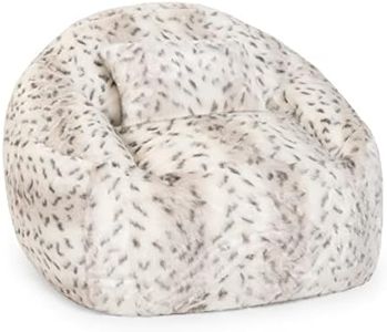 Diverpuff Puff Salon Gigante con Cojin y Relleno Incluidos – Pelo Suave - Puff Redondo XXL para Adultos y Niños (Animal)