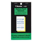 Blueline Payroll Statement, Manifold Book, Flexible Black Cover, 50 Carbonless Duplicates, One Page/Employee Per Period, English, Black (A1000)