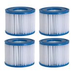 Qpro Replacement Hot Tub Filter – Compatible With Bestway Filter Cartridge VI for Swimming Pool, and made to fit All Lay-Z-Spa Models - Hawaii, Miami, Paris, Vegas, Monaco, Palm Springs, x 4 Filters