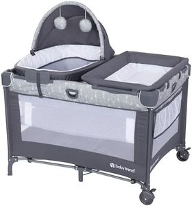 Baby Trend Nursery Den Playard with Snooze Pod and Flip Over Changer, Diamond Sage