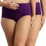 Morph Maternity Panties for Women | with High Waist | Over The Belly Fit | Full Back Coverage | Pregnancy & Post Delivery | Plus Size | Pack of 2 | Magenta | 5XL