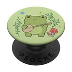 PopSockets Kawaii Cute Frog Banjo Butterfly - Cottagecore Aesthetic PopSockets Swappable PopGrip