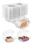 Trintion 200 Pack Cupcake Containers Individual 5.5 inch Inch Cupcake Boxes Single for Home Baking Clear Plastic Cupcake Holder with Lids for Party Wedding Birthday (Square 200PC)