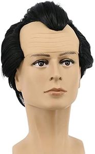 (Black) - Yuehong Long Black Curly Men Party Cosplay Costume Halloween Hair Wigs