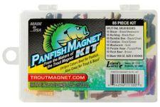 Trout Magnet 85 Piece Panfish Magnet Kit, with A Longer Shad Dart Hook, includes 70 Split Tail Grub Bodies, 15 Black Size 8 Hooks, Catches All Types of Fish