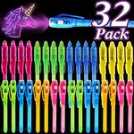 32 Pack Invisible Ink Pen with UV Light 2020 Upgraded UV Spy Pen Secret Message Magic Markers for Drawing Holiday Toy Kids Party Favor Christmas Gifts Boys Girls Stock Stuffers