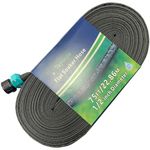 Teycooa Garden Flat Soaker Hose 75 Ft for Garden Beds, Water Hose Linkable Irrigation System Lightweight and Easy Gardening Yard Work Watering Plants and Flowers