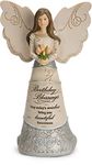 Elements Pavilion Gift Company 82413 - Birthday Blessings May Today's Wishes Bring You Beautiful Tomorrows 6" Angel Figurine