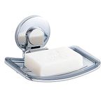 TAILI Chrome Soap Dish for Bathroom, MAX Hold 5 KG, Bathtub Suction Soap Holder for Shower, Drill-Free, Rustproof, Waterproof, Wall Mounted Soap Tray, Removable Bar Soap Sponge Holder for Kitchen