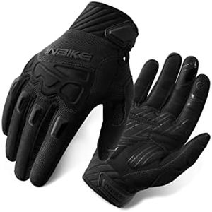 INBIKE MTB Gloves Motocross Mountain Bike DH Road Riding Full Finger Cycling Gloves Black Large