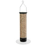 Droll Yankees YCPT-360-M Squirrel Proof Tipper Collapsing Tray Bird Feeder, 5-Pounds, Midnight Black