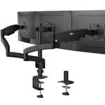 WALI Triple Monitor Mount, 3 Monitor Desk Mount with Premium Gas Spring Arm for Screens up to 27 inch, Multiple Monitors Stand with Tilt, Swivel, Rotation, Mounting Holes 75/100 mm, Black