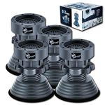 ORBON Extreme Load Anti Vibration Pads for Washing Machine | Washing Machine Feet Pads with Suction Cup | Shock Absorber Noise Cancelling Rubber Pads | Height Adjustment Feet Broad Big Base (4 Pc)