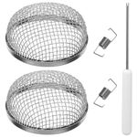 AGFELO 2 Pack RV Furnace Vent Screen Flying Insect Screen RV Accessories for Outside Bug Screen Covers for Camper Heater Vents 2.8 Inch Stainless Steel Mesh with Installation Tool