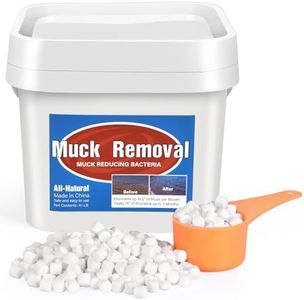 Muck Removal-4.1LB Natural Pond Clear Water Treatment, Muck and Sludge Remover for Ponds & Lakes, Oxygenates, Eliminates Odors, Safe for Fish, Pets, Plants, Treats Up to 20,000 Sq Ft
