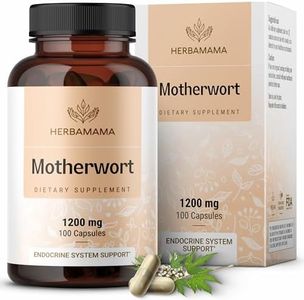 Motherwort 100 Capsules 500 mg | Filled With Organic Motherwort Herb | Supports Heart Health | Blood Pressure Support | Anxiety and Stress Relief | Women's Health Supplement | Kidney Support | Non-GMO